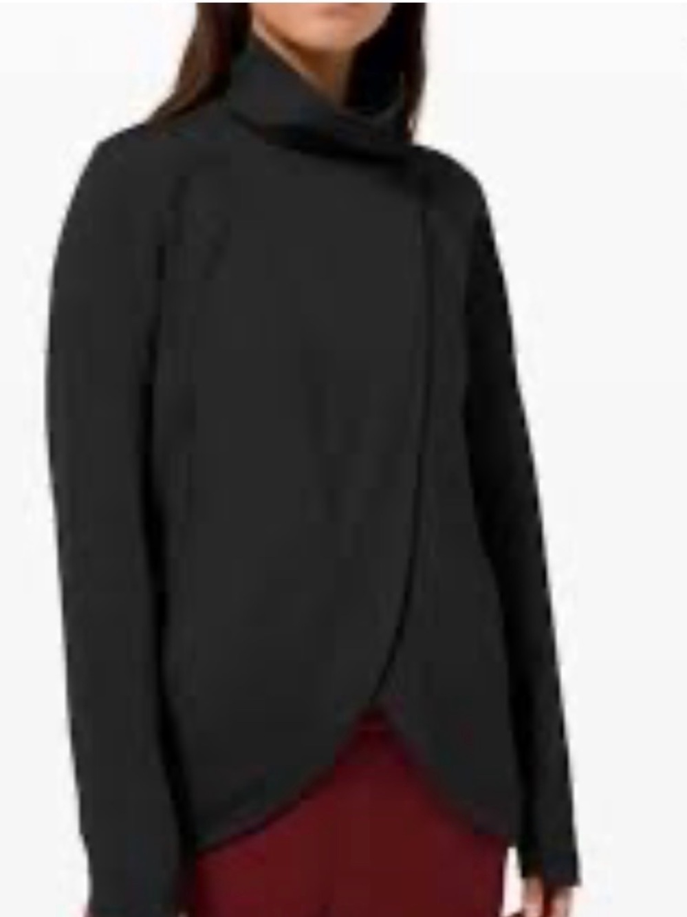 Lululemon Rulu Rally Wrap Long Sleeve Jacket Top Size 4 Black
